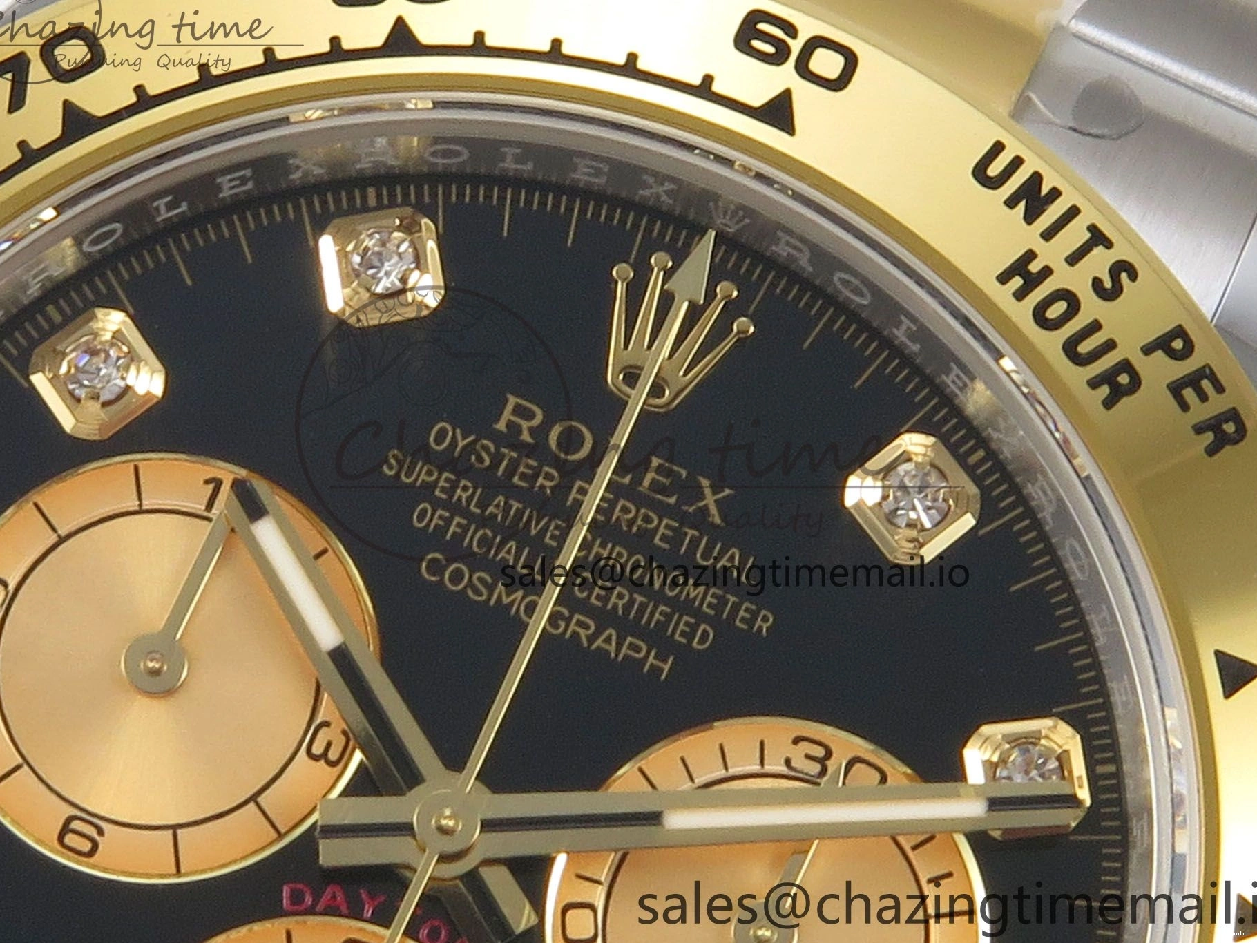 on Dial YG SS YG Edition Diamonds Bracelet THBF 126503 Black 1:1 Best SH4131 Daytona 0509